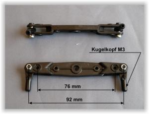 Squadretta CFK doppia  76/92 mm c/uniball-JR/Graupner