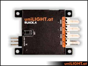 UniLIGHT BLACK4 centralina di controllo luci 4 canali 