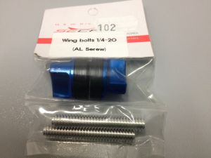 Secraft wing bolts 1/4-20 (AL screw)-BLUE