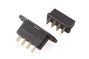 MPX male connector pair for wing connection black